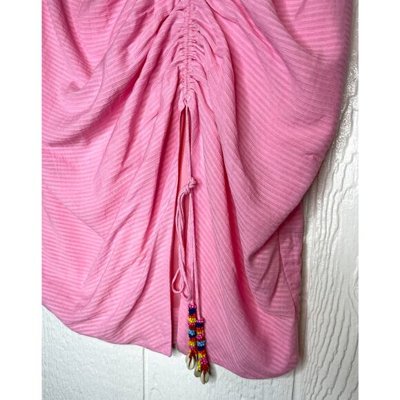 ROOPA PEMMARAJU Pink Corn Fiber Gathered Skirt S - Picture 4 of 12